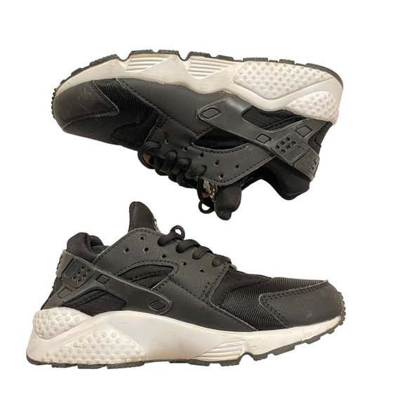 Nike Shoes - Nike Air Huarache Run Premium Black Sneakers Size 5.5